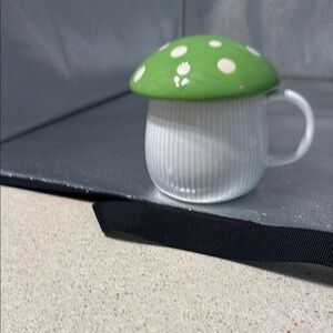 Cost Plus World Market Green Mushroom Mug